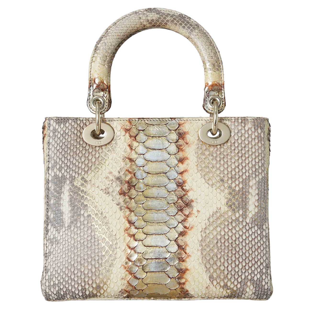 CHRISTIAN DIOR(USED)크리스찬디올 파이톤 레이디디올 미듐